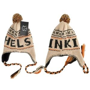 NEW Robin Ruth Helsinki Knit Earflap Pompom Hat
